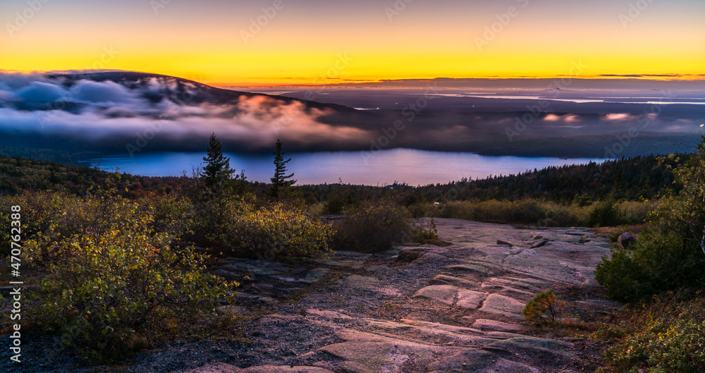 Sticker Sunset on Cadillac Mountain