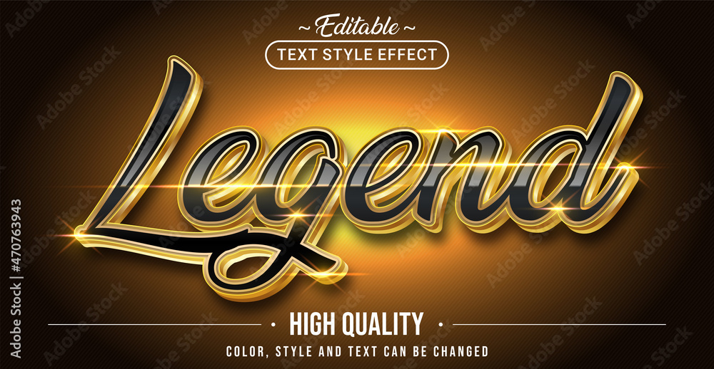 Poster Editable text style effect - Legend text style theme.
