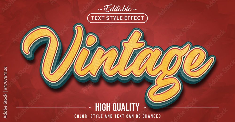 Poster editable text style effect - vintage text style theme.