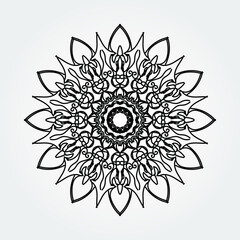 Sweet mandala with floral pattern