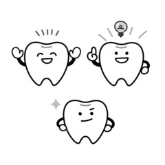 歯の喜怒哀楽に関する表情セット