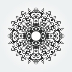 Sweet mandala with floral pattern