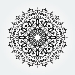 Sweet mandala with floral pattern