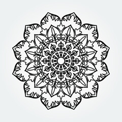 Sweet mandala with floral pattern