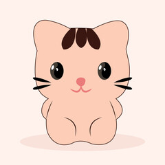 vector cute cartoon cat clipart