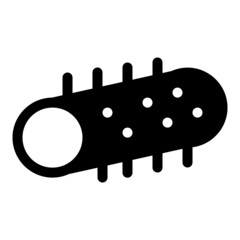 hair roll icon with black outline style
