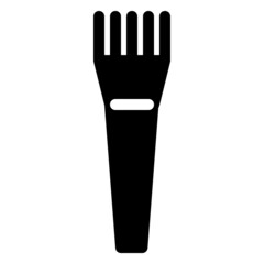 brush icon with black outline style