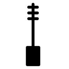 brush icon with black outline style