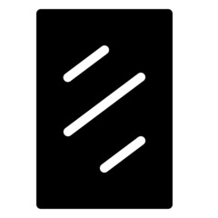 mirror icon with black outline style