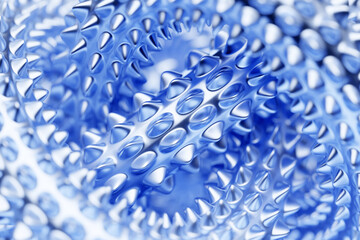 3d illusion  blue isometric abstract shapes colorful shapes intertwined