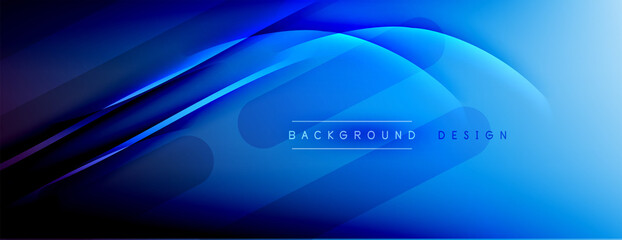 Abstract background - lines composition created with lights and shadows. Technology or business digital template. Trendy simple fluid color gradient abstract background with dynamic