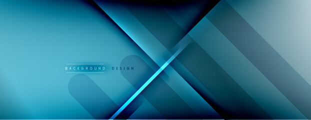 Fototapeta premium Abstract background - lines composition created with lights and shadows. Technology or business digital template. Trendy simple fluid color gradient abstract background with dynamic