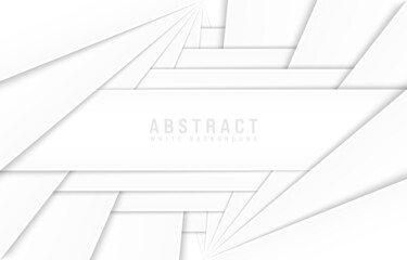 Stylish abstract White Background With Paper Cut Style