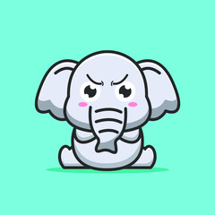 angry cute elephant
