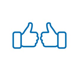 Vector thumbs up icon. Like concept. Premium quality graphic design. Modern signs, outline symbols collection, simple thin line icons set for websites, web design, mobile app, infographics