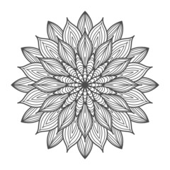 Beautiful mandalas line art. Zenart, zentangle. Vector outline illustration.