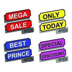 Fototapeta premium Gift Tag, Special Purchase, On Colored Background