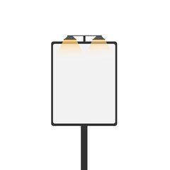 blank empty billboard isolated on white background