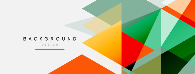 Color triangles composition, geometric abstract background. Techno or business concept, pattern for wallpaper, banner, background, landing page