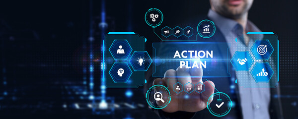 Business, Technology, Internet and network concept. Concept meaning proposed strategy or course of...