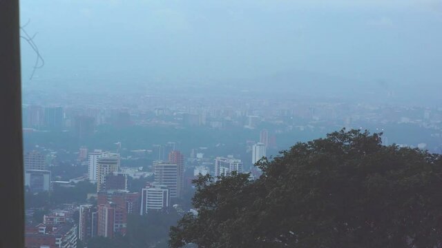 Aerial view of Guatemala city. Guatemala city with tree