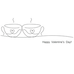 Happy Valentines day card vector illustration