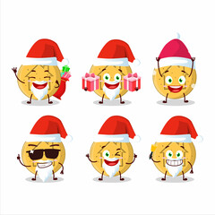 Santa Claus emoticons with dalgona candy house cartoon character