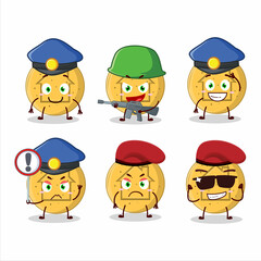A dedicated Police officer of dalgona candy house mascot design style
