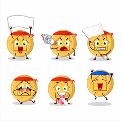 Mascot design style of dalgona candy house character as an attractive supporter