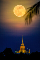 buddhist temple at night