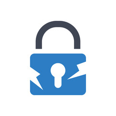 Broken lock icon