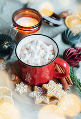 Christmas hot cocoa  in the red cup