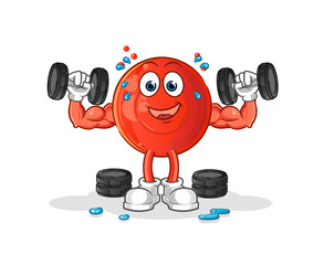blood cell weight training illustration. character vector
