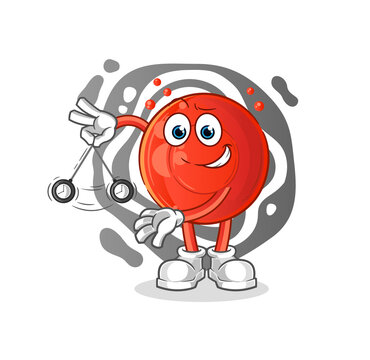 recommend clip art: blood cell hypnotizing cartoon. cartoon mascot vector
