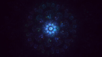 3D rendering abstract round light background