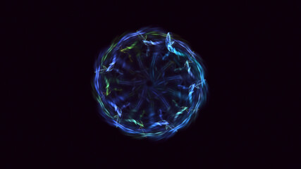 3D rendering abstract round light background