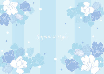 Japanese style 古典 花 背景