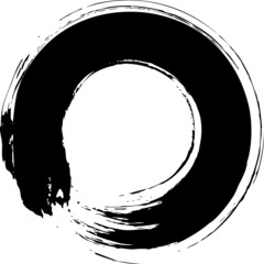 筆で描いた円　丸