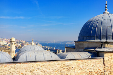 Fototapeta premium View of Istanbul from the observation deck at the Suleymaniye Mosque