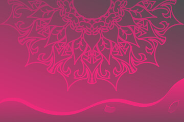 Beautiful vector hand drawn indian ornament mandala on background style.