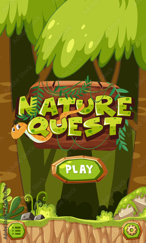 Wall mural platform game user interface design