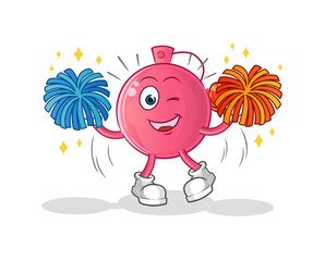 perfume cheerleader cartoon. cartoon mascot vector