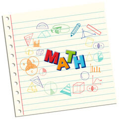 Doodle math formula with Mathematics font
