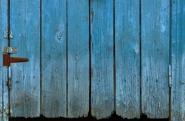 hardwood blue painted gate door background
