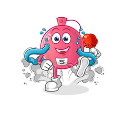 perfume runner character. cartoon mascot vector