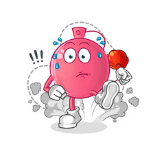 perfume running illustration. character vector