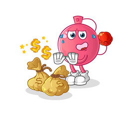 perfume refuse money illustration. character vector