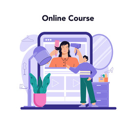 Fashion stylist online service or platform. Fashion and beauty industry