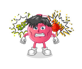 perfume anime angry vector. cartoon character