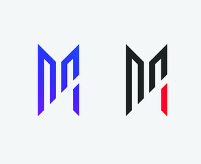 m letter logo, monogram logo m letter, colorful gradient letter grid logo | M initial letter logo vector template | Creative modern monogram Circle logo